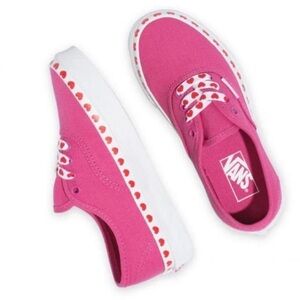 Authentic Fuschia Pink  Heart Foxing Authentic Vans Juniors size 6